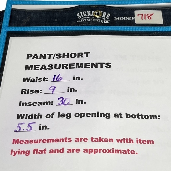 Signature by Levi Strauss & Co. Modern Skinny Dark Wash Jeans Size 12 L/C - Picture 12 of 13